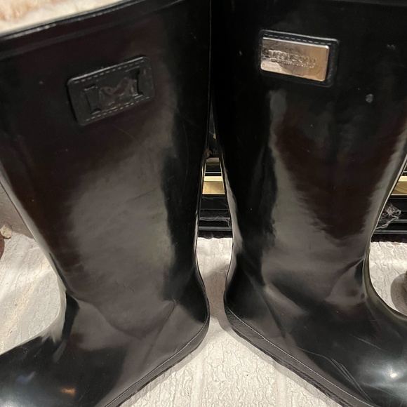 Black tall MOOVBOOTS with sheepskin lining size L - Picture 3 of 3